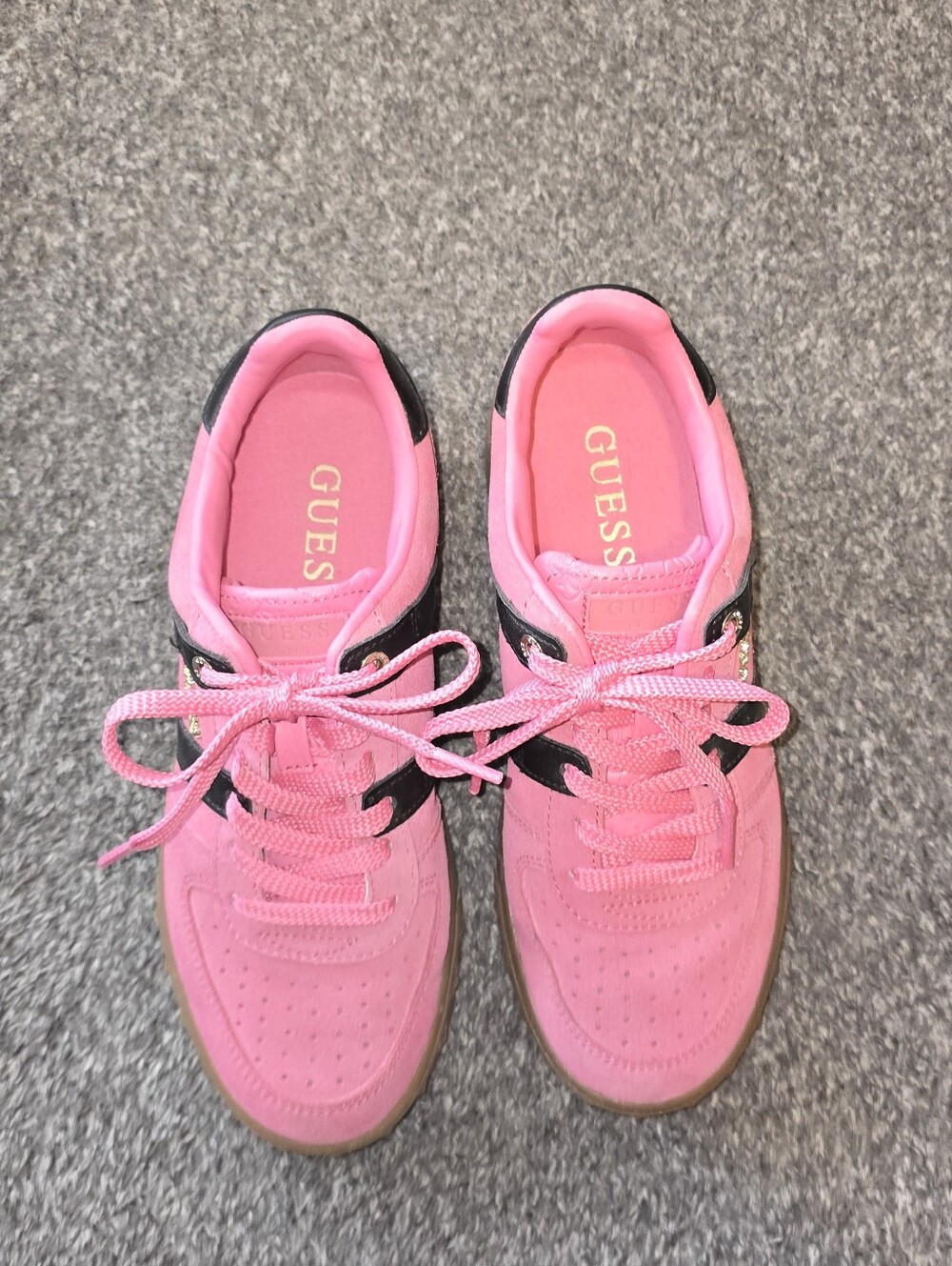 GUESS Pink Suede Sneakers - Picture 5 of 6